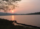 Magnifique coucher de soleil sur le barrage